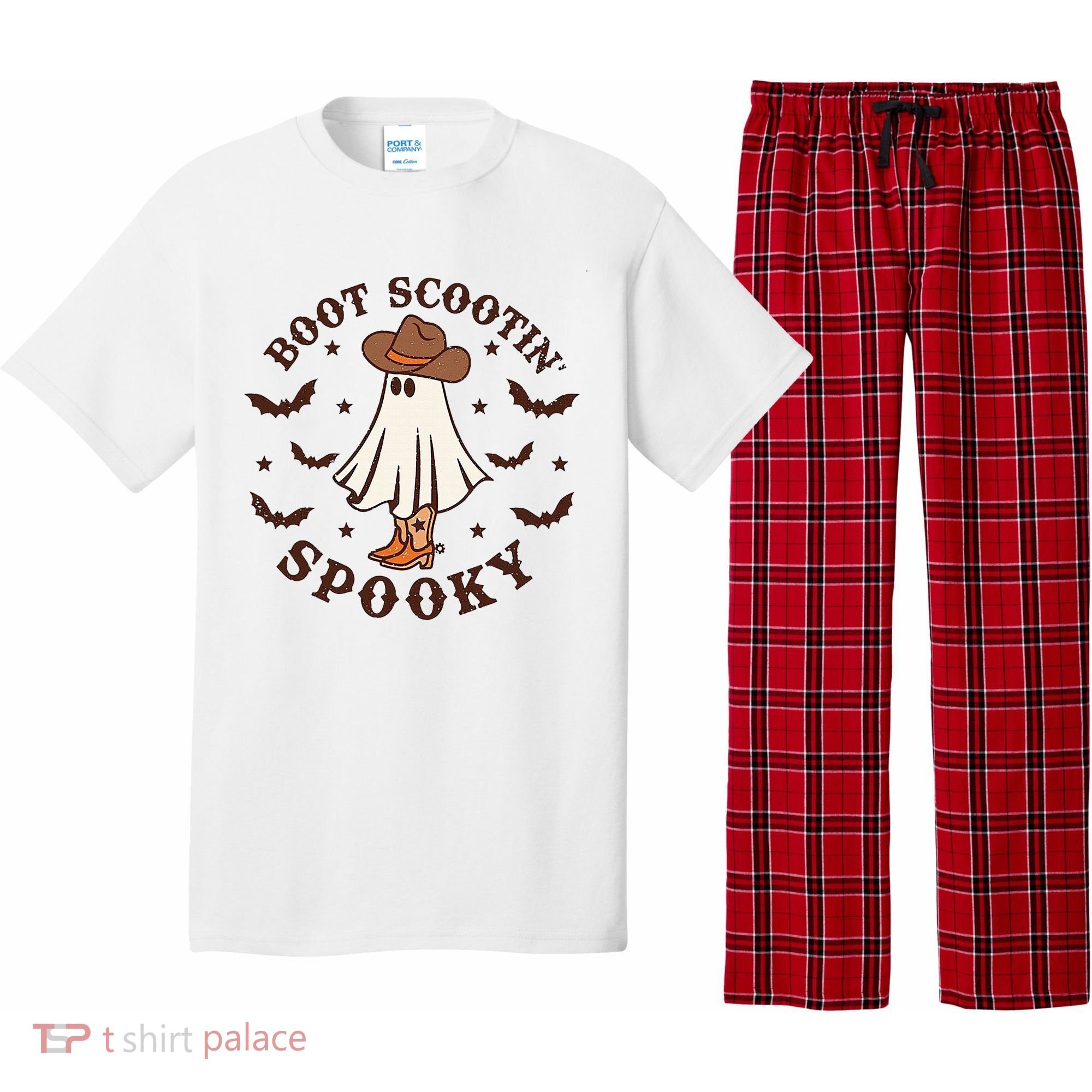 Boot Scootin Spooky Funny Halloween Pajama Set