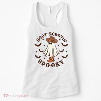 Boot Scootin Spooky Funny Halloween Women's Tank Top thumb 0