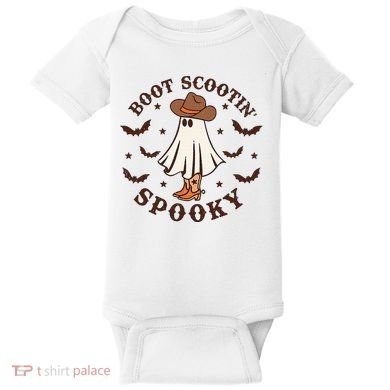 Boot Scootin Spooky Funny Halloween Baby Bodysuit