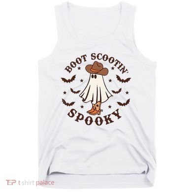 Boot Scootin Spooky Funny Halloween Tank Top