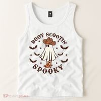 Boot Scootin Spooky Funny Halloween Tank Top thumb 2