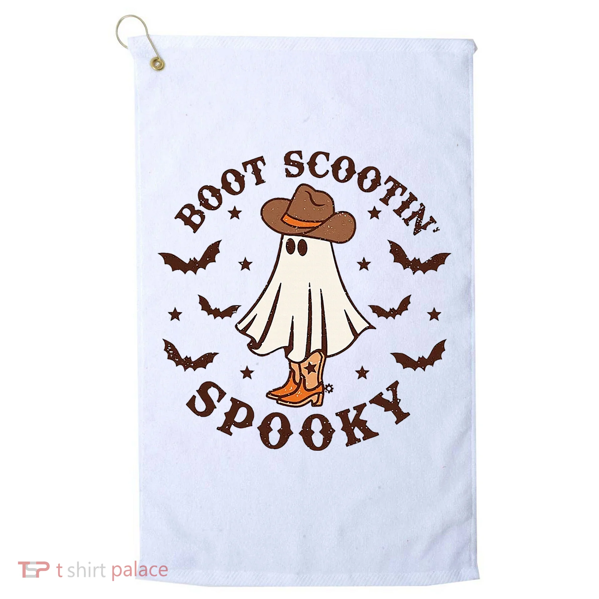 Boot Scootin Spooky Funny Halloween Golf Towel