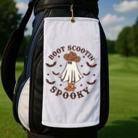 Boot Scootin Spooky Funny Halloween Golf Towel thumb 2