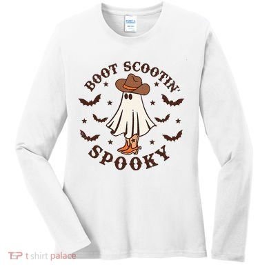 Boot Scootin Spooky Funny Halloween Women's Long Sleeve Shirt