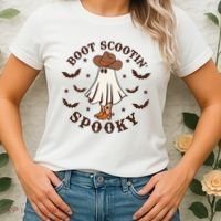 Boot Scootin Spooky Funny Halloween Women's T-Shirt thumb 2
