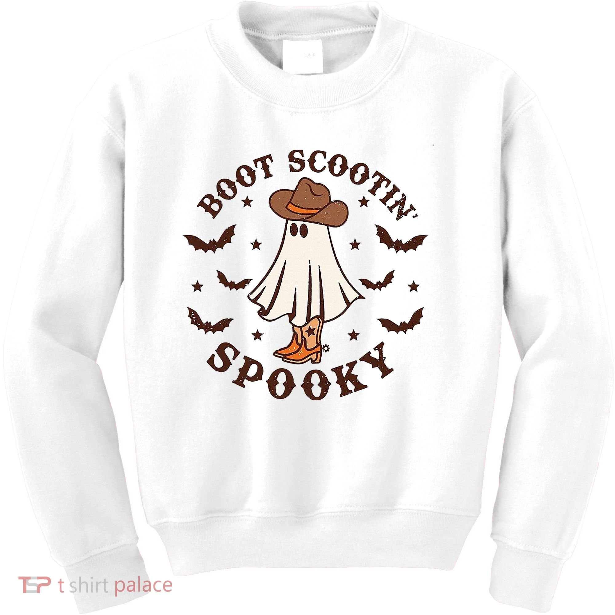 Boot Scootin Spooky Funny Halloween Kids Sweatshirt
