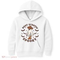 Boot Scootin Spooky Funny Halloween Kids Hoodie thumb 0