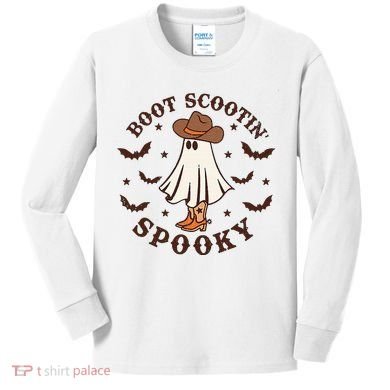 Boot Scootin Spooky Funny Halloween Kids Long Sleeve Shirt