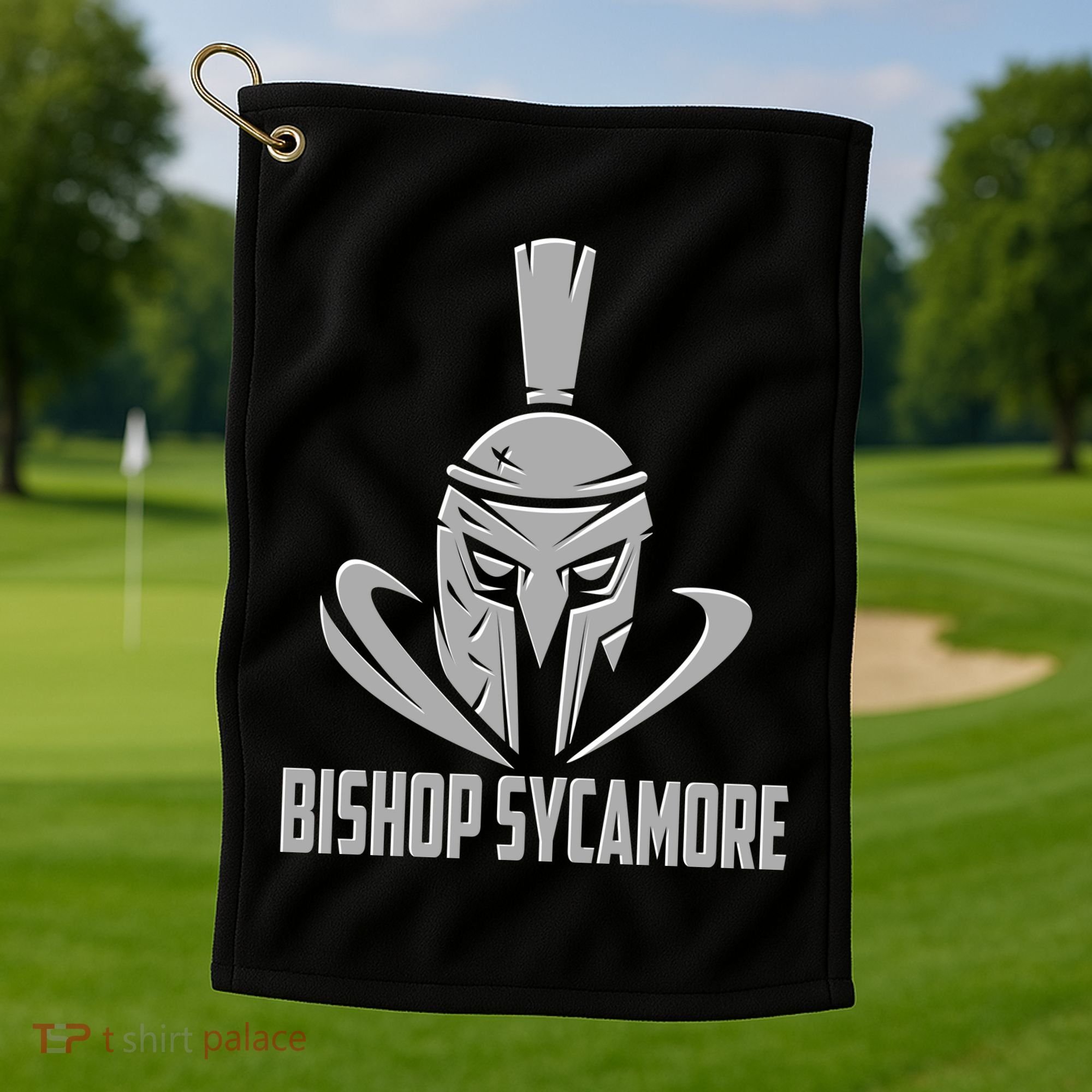 Bishop Sycamore Spartan Gladiator Football Logo Golf Towel