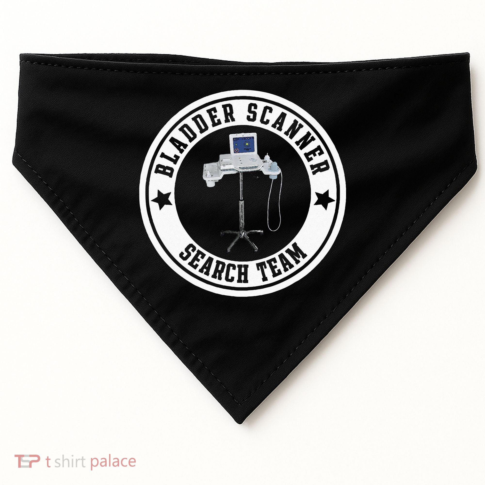 Bladder Scanner Search Team Funny ED ER ICU Med Surg Nursing USA-Made Doggie Bandana