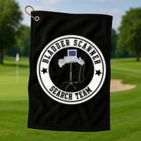 Bladder Scanner Search Team Funny ED ER ICU Med Surg Nursing Golf Towel thumb 1