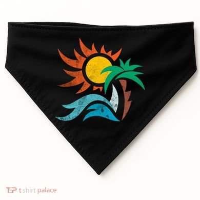 Beach Sunset Summer USA-Made Doggie Bandana
