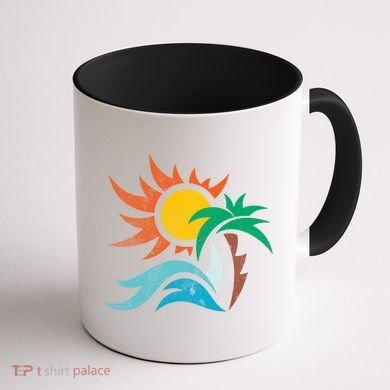 Beach Sunset Summer Coffee Mug back