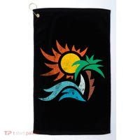 Beach Sunset Summer Golf Towel thumb 0