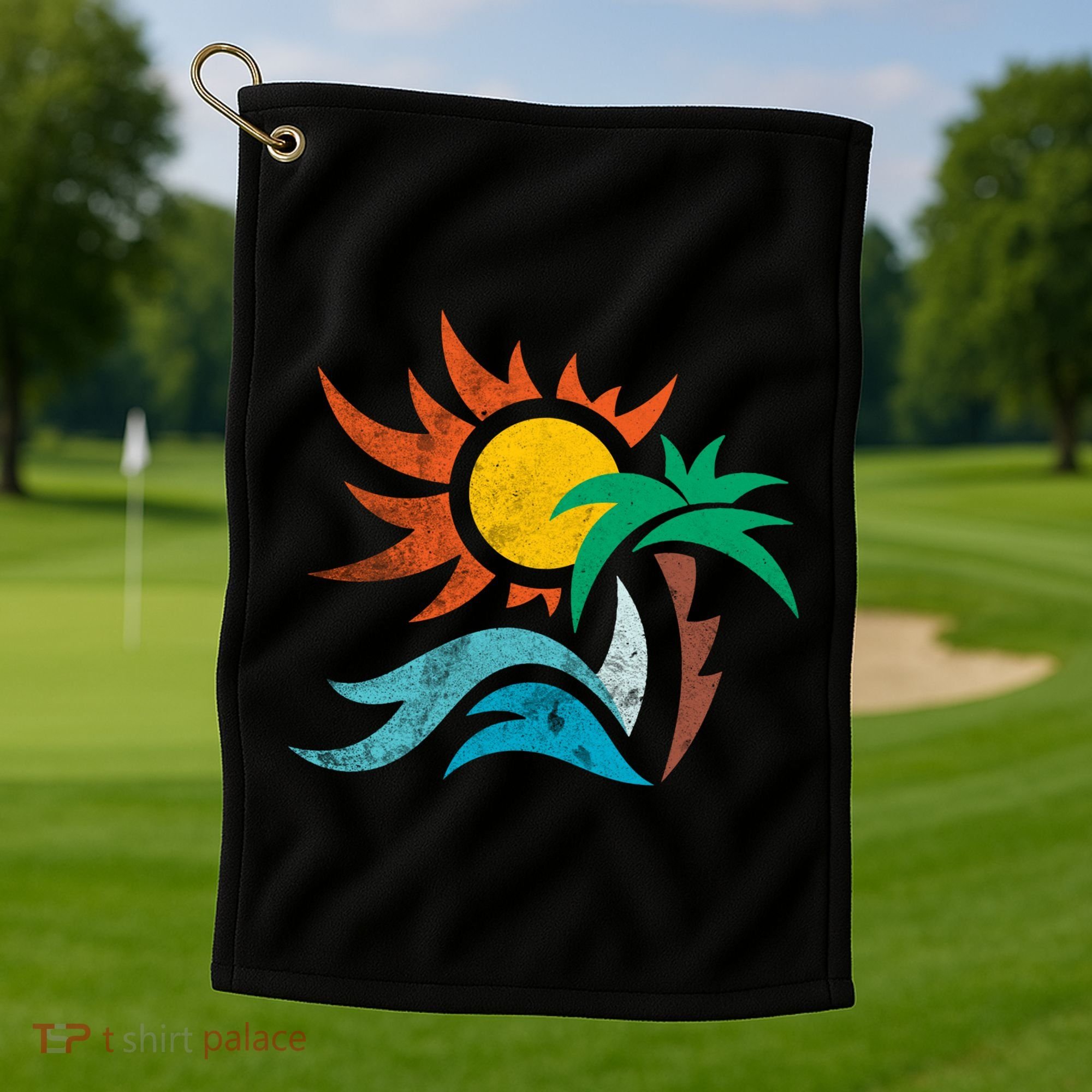 Beach Sunset Summer Golf Towel