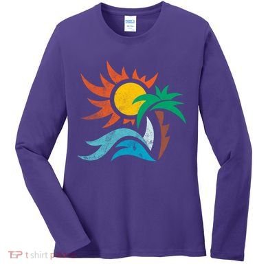 Beach Sunset Summer Women's Long Sleeve Shirt