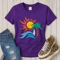 Beach Sunset Summer Women's T-Shirt thumb 3