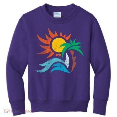 Beach Sunset Summer Kids Sweatshirt