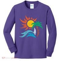 Beach Sunset Summer Kids Long Sleeve Shirt thumb 0
