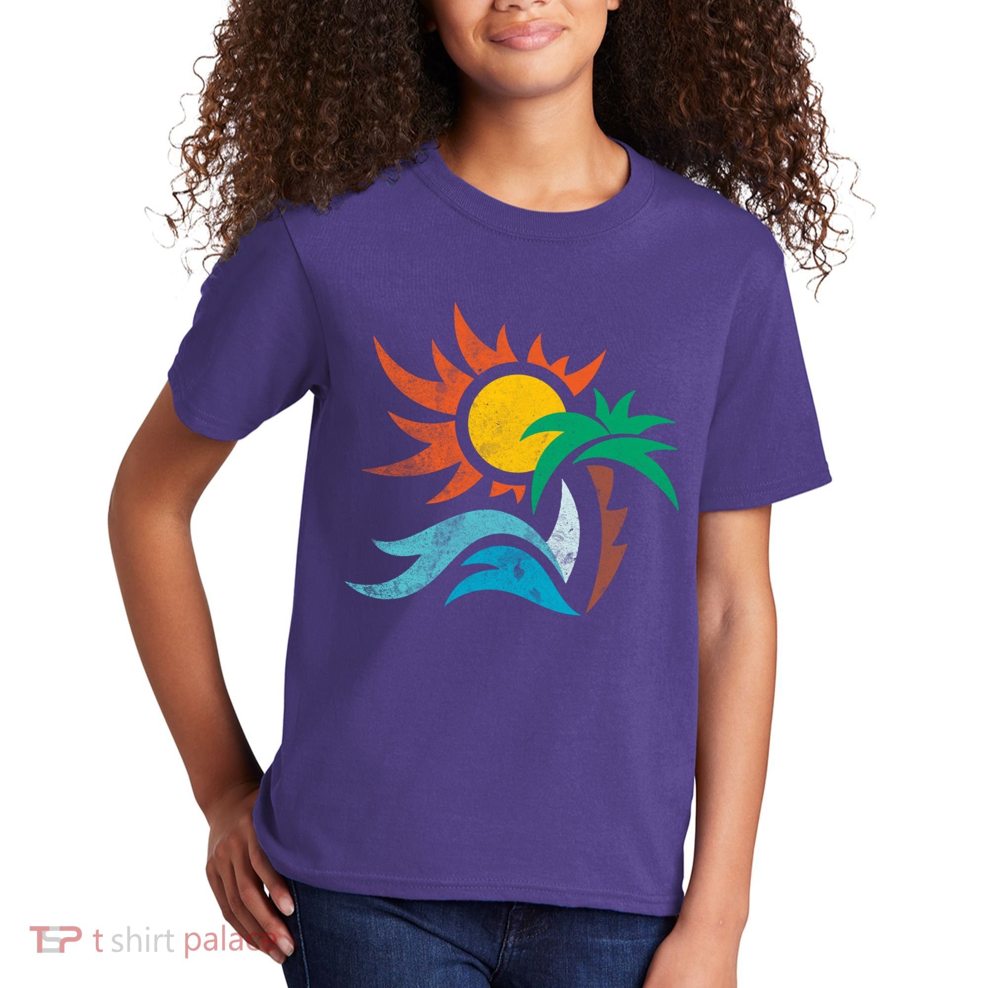 Beach Sunset Summer Kids T-Shirt