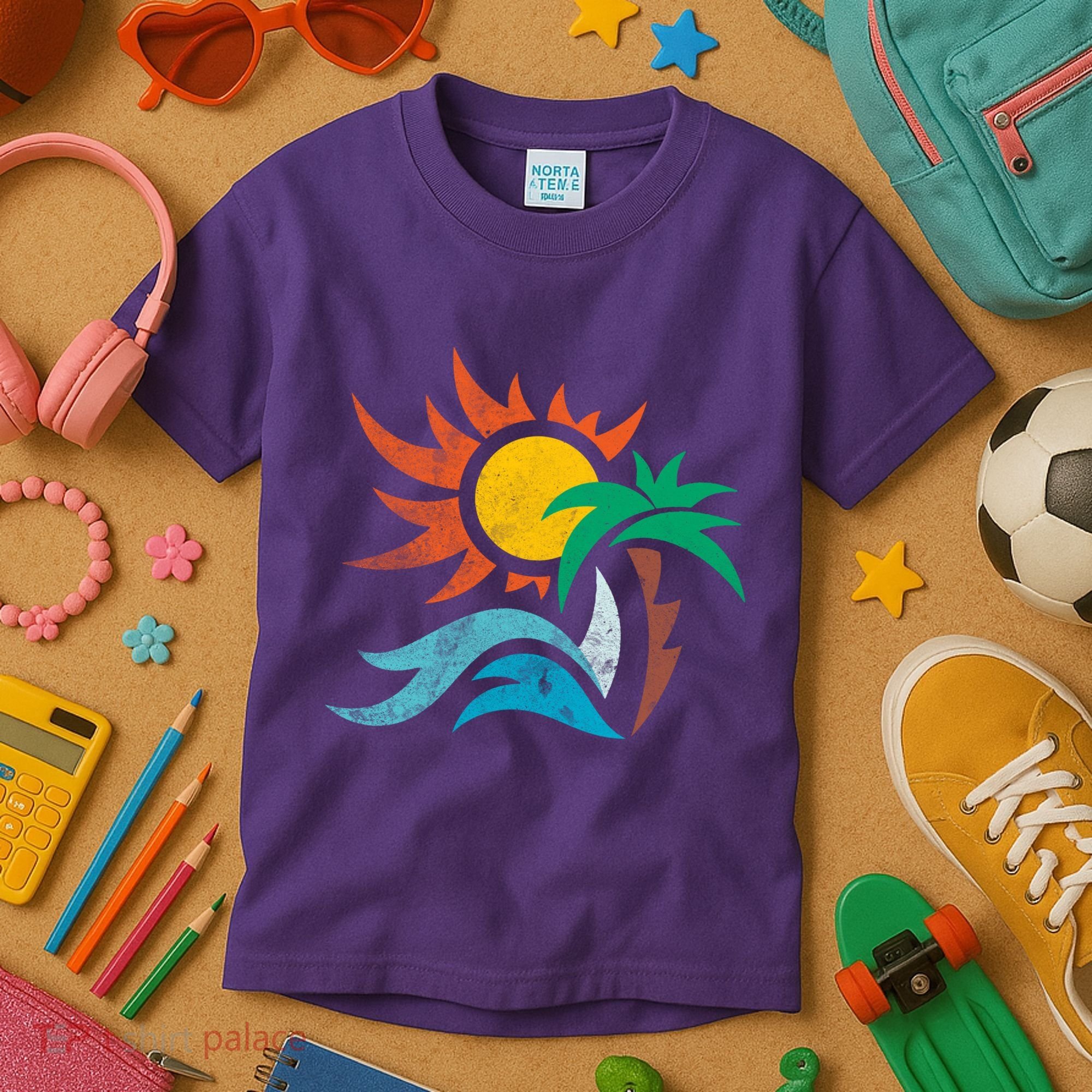 Beach Sunset Summer Kids T-Shirt