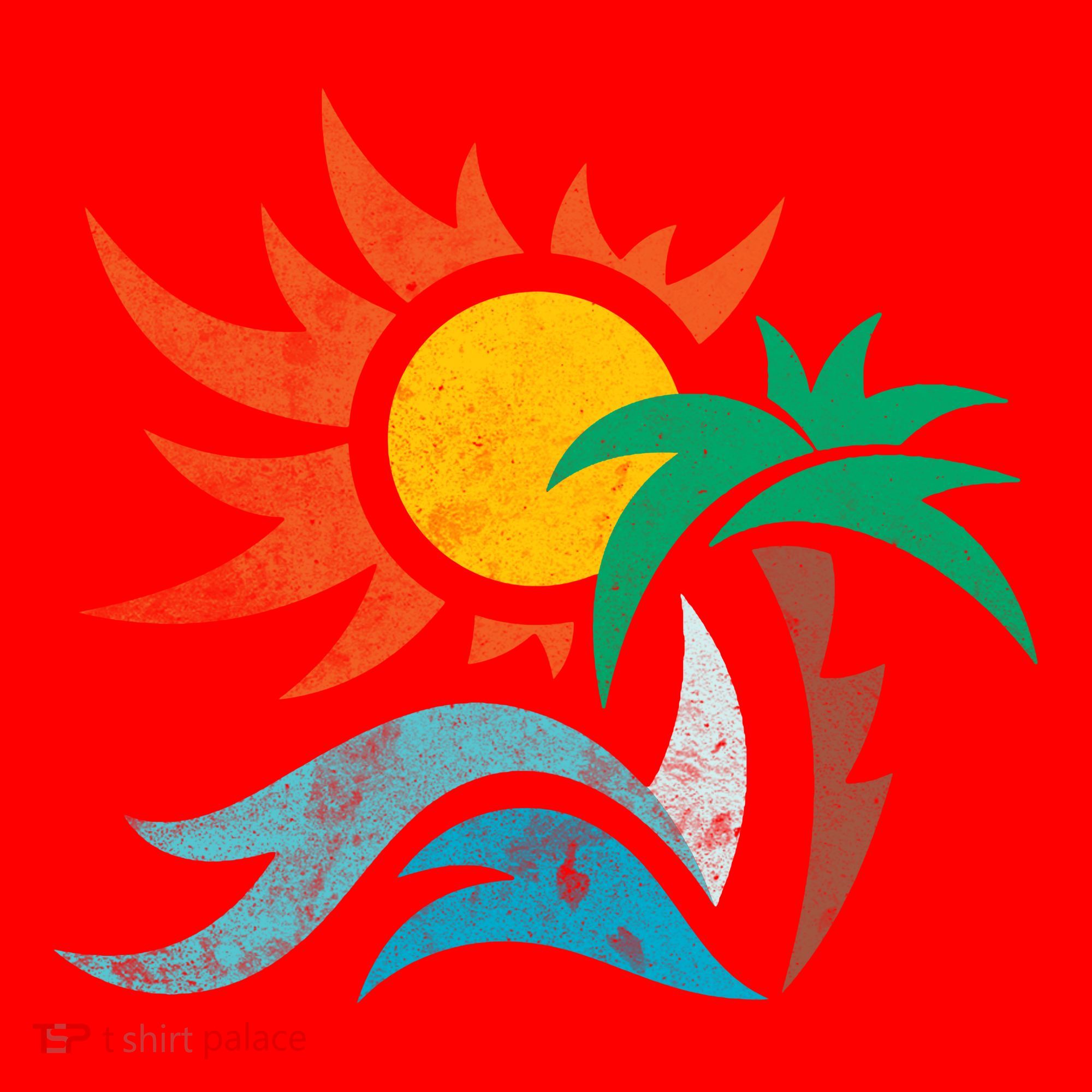 Beach Sunset Summer Santa Hat