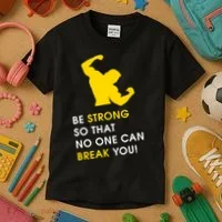 Be Strong So That No One Can Break You! Kids T-Shirt thumb 3