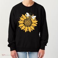 Bumblebee Sunflower Springtime Save The Bees Honeybee Women's Sweatshirt thumb 0