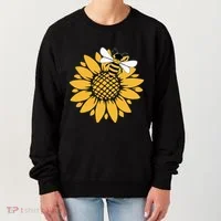 Bumblebee Sunflower Springtime Save The Bees Honeybee Women's Sweatshirt thumb 0
