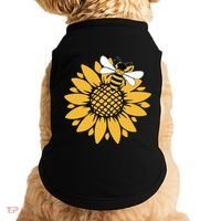 Bumblebee Sunflower Springtime Save The Bees Honeybee Doggie Tank thumb 0