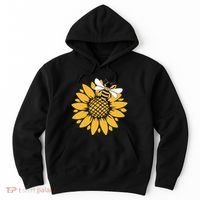 Bumblebee Sunflower Springtime Save The Bees Honeybee Hoodie thumb 0
