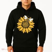 Bumblebee Sunflower Springtime Save The Bees Honeybee Hoodie thumb 2