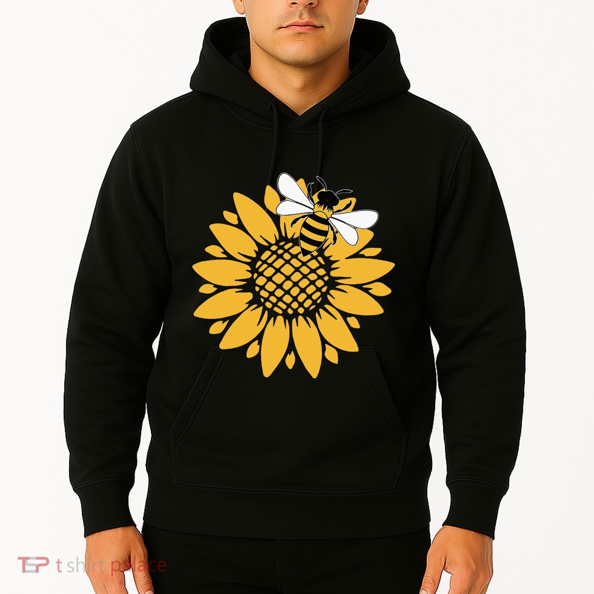Bumblebee Sunflower Springtime Save The Bees Honeybee Hoodie