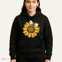 Bumblebee Sunflower Springtime Save The Bees Honeybee Hoodie thumb 5