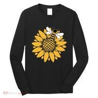 Bumblebee Sunflower Springtime Save The Bees Honeybee Long Sleeve Shirt thumb 0