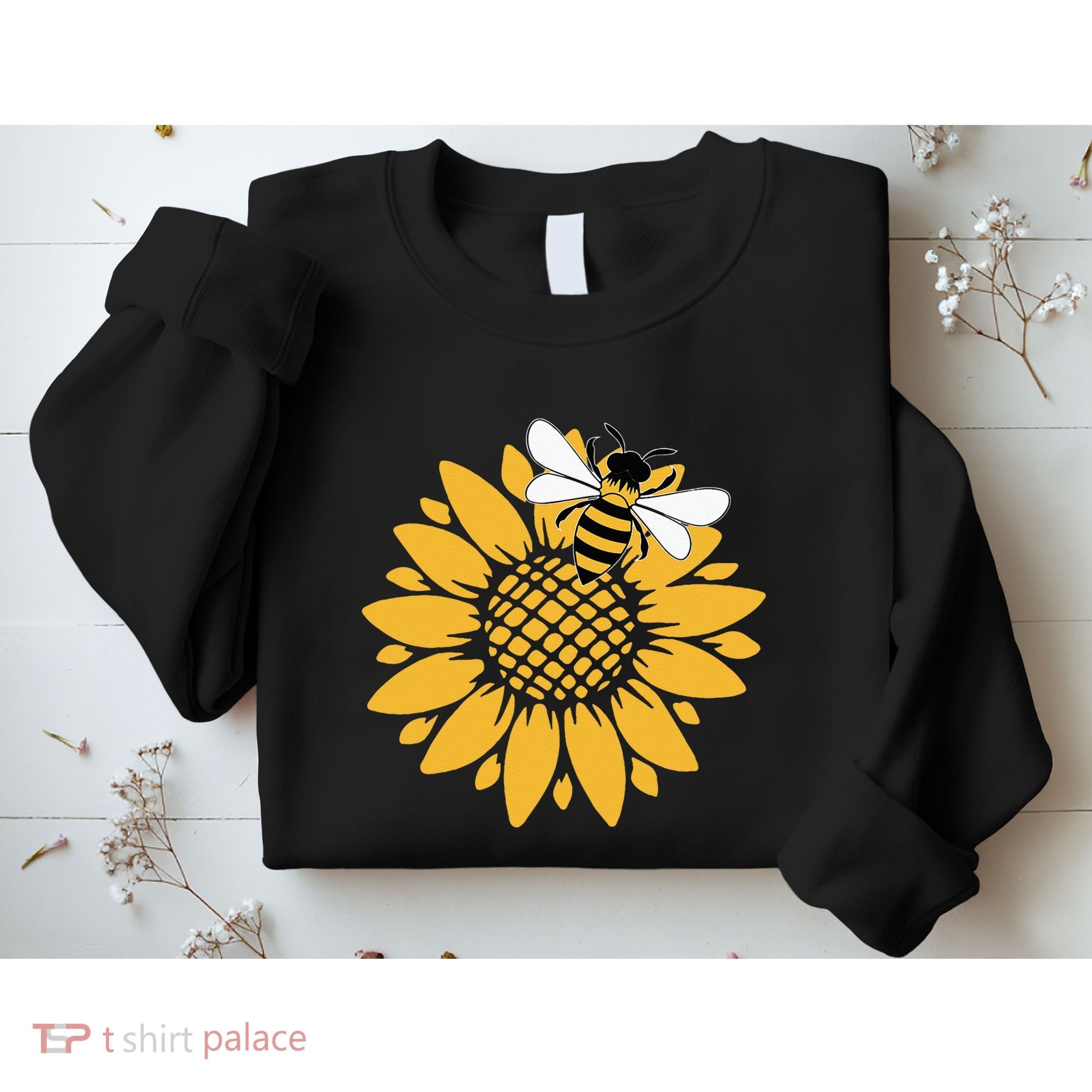 Bumblebee Sunflower Springtime Save The Bees Honeybee Sweatshirt