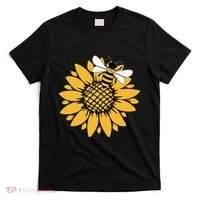 Bumblebee Sunflower Springtime Save The Bees Honeybee T-Shirt thumb 0