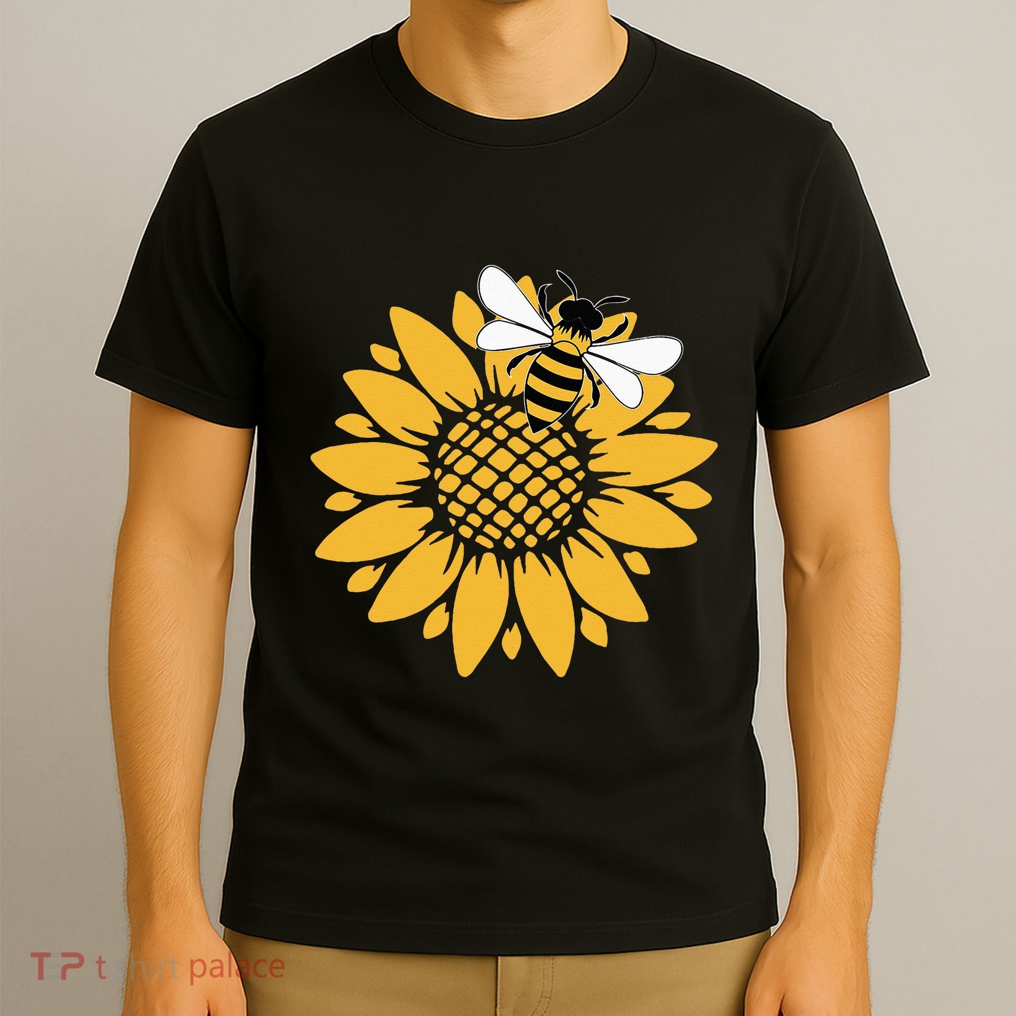Bumblebee Sunflower Springtime Save The Bees Honeybee T-Shirt