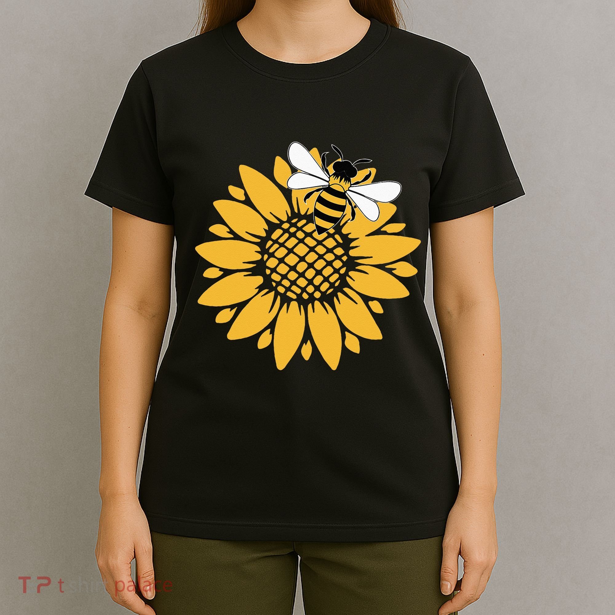Bumblebee Sunflower Springtime Save The Bees Honeybee T-Shirt