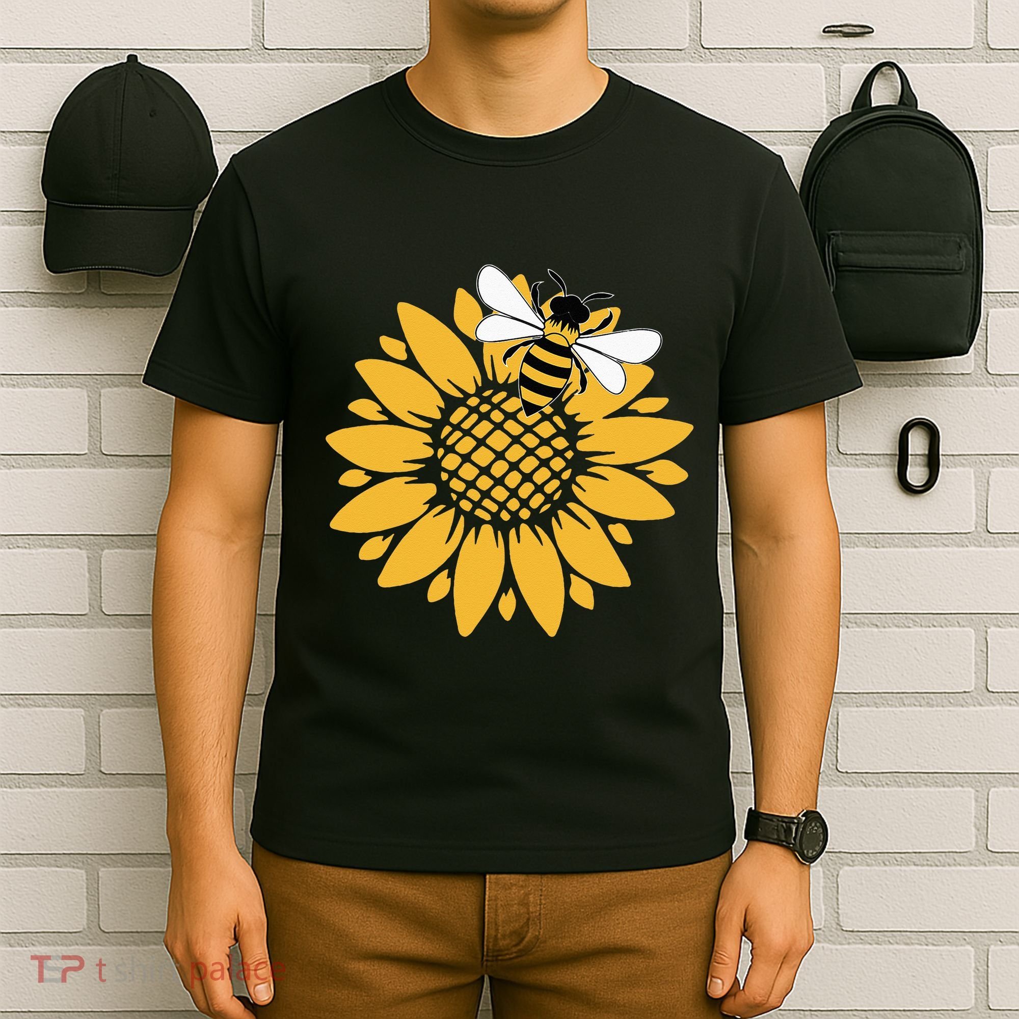 Bumblebee Sunflower Springtime Save The Bees Honeybee T-Shirt
