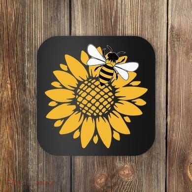 Bumblebee Sunflower Springtime Save The Bees Honeybee Coaster