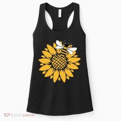 Bumblebee Sunflower Springtime Save The Bees Honeybee Women's Tank Top