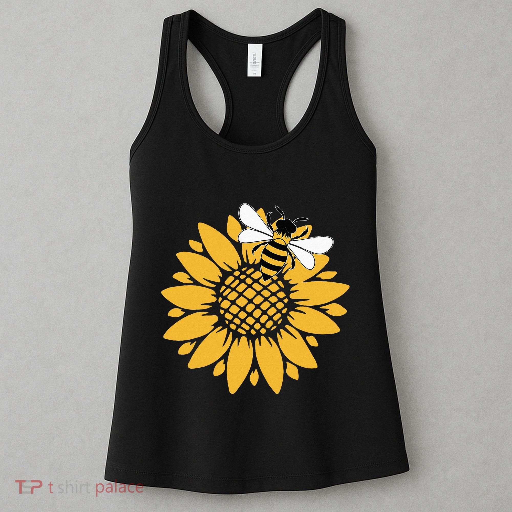 Bumblebee Sunflower Springtime Save The Bees Honeybee Women's Tank Top