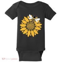 Bumblebee Sunflower Springtime Save The Bees Honeybee Baby Bodysuit thumb 0