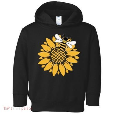 Bumblebee Sunflower Springtime Save The Bees Honeybee Toddler Hoodie