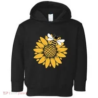 Bumblebee Sunflower Springtime Save The Bees Honeybee Toddler Hoodie thumb 0