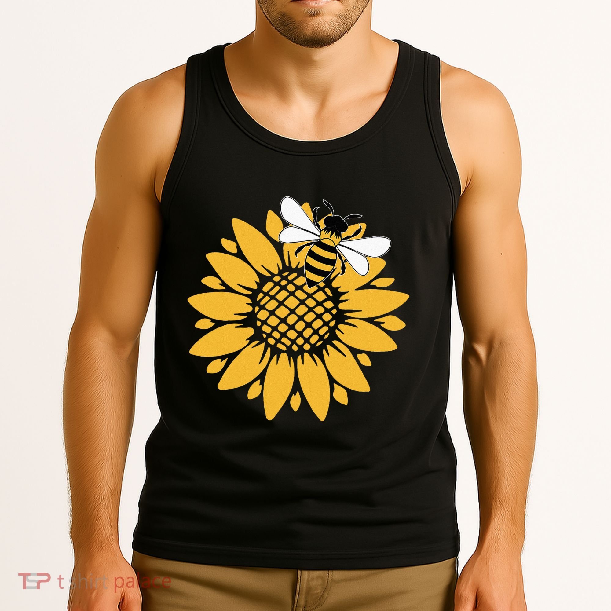 Bumblebee Sunflower Springtime Save The Bees Honeybee Tank Top