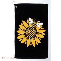 Bumblebee Sunflower Springtime Save The Bees Honeybee Golf Towel thumb 0