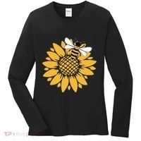 Bumblebee Sunflower Springtime Save The Bees Honeybee Women's Long Sleeve Shirt thumb 0