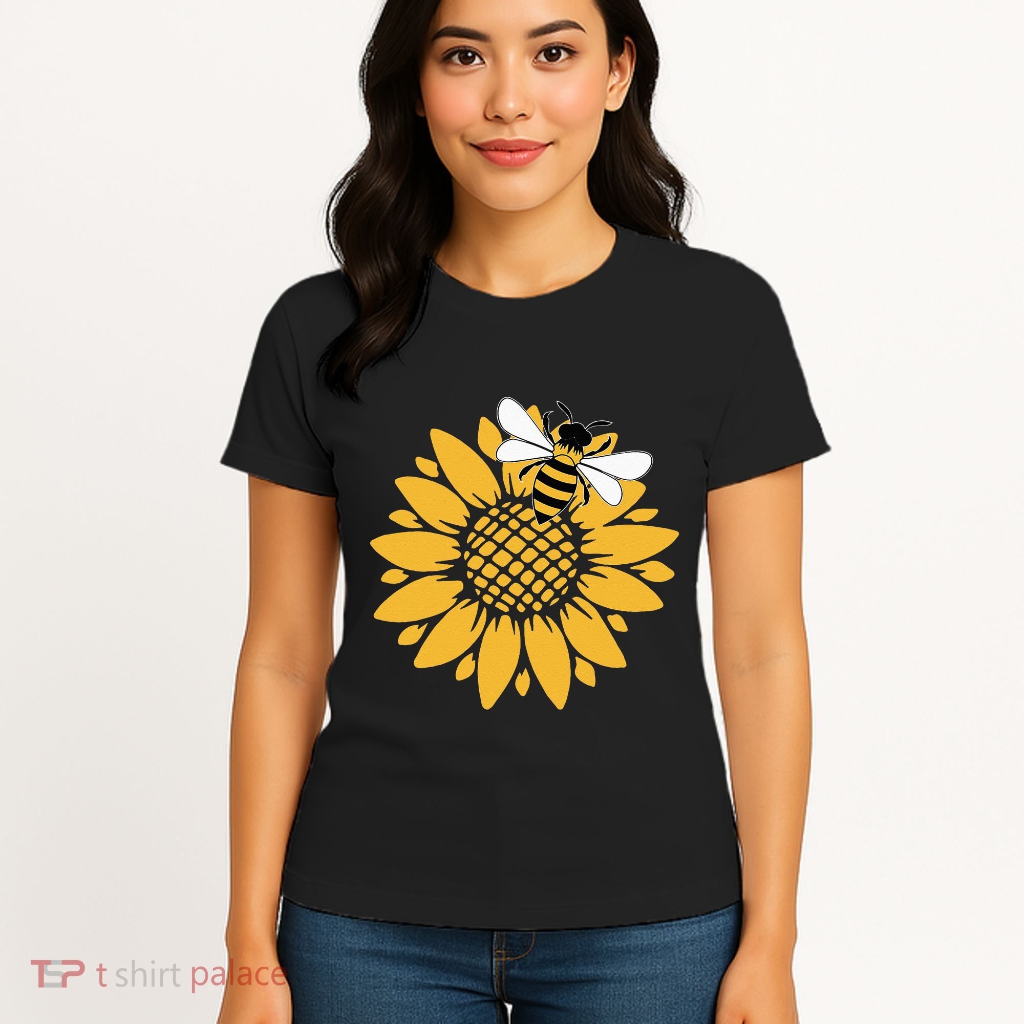 Bumblebee Sunflower Springtime Save The Bees Honeybee Women's T-Shirt